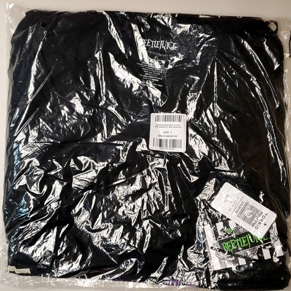 ❤️NWT VINTAGE TORRID SHEATH DRESS - BEETLEJUICE SHIRRED SUPER SOFT - HALLOWEEN - Picture 6 of 15